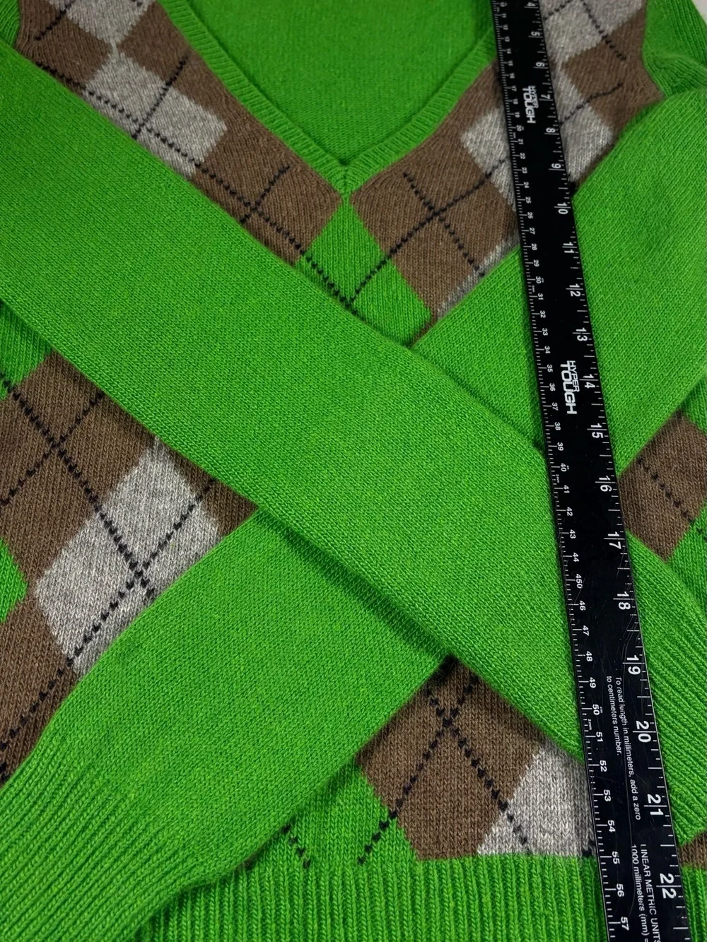 💚 XS J.Crew Kelly Green Argyle Merino Angora Cashmere Sweater